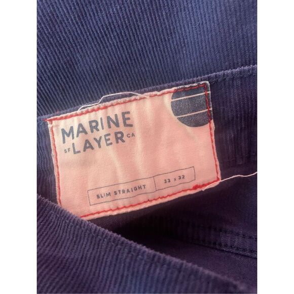 Marine Layer Men's Corduroy Pants - Navy Blue - Picture 4 of 6